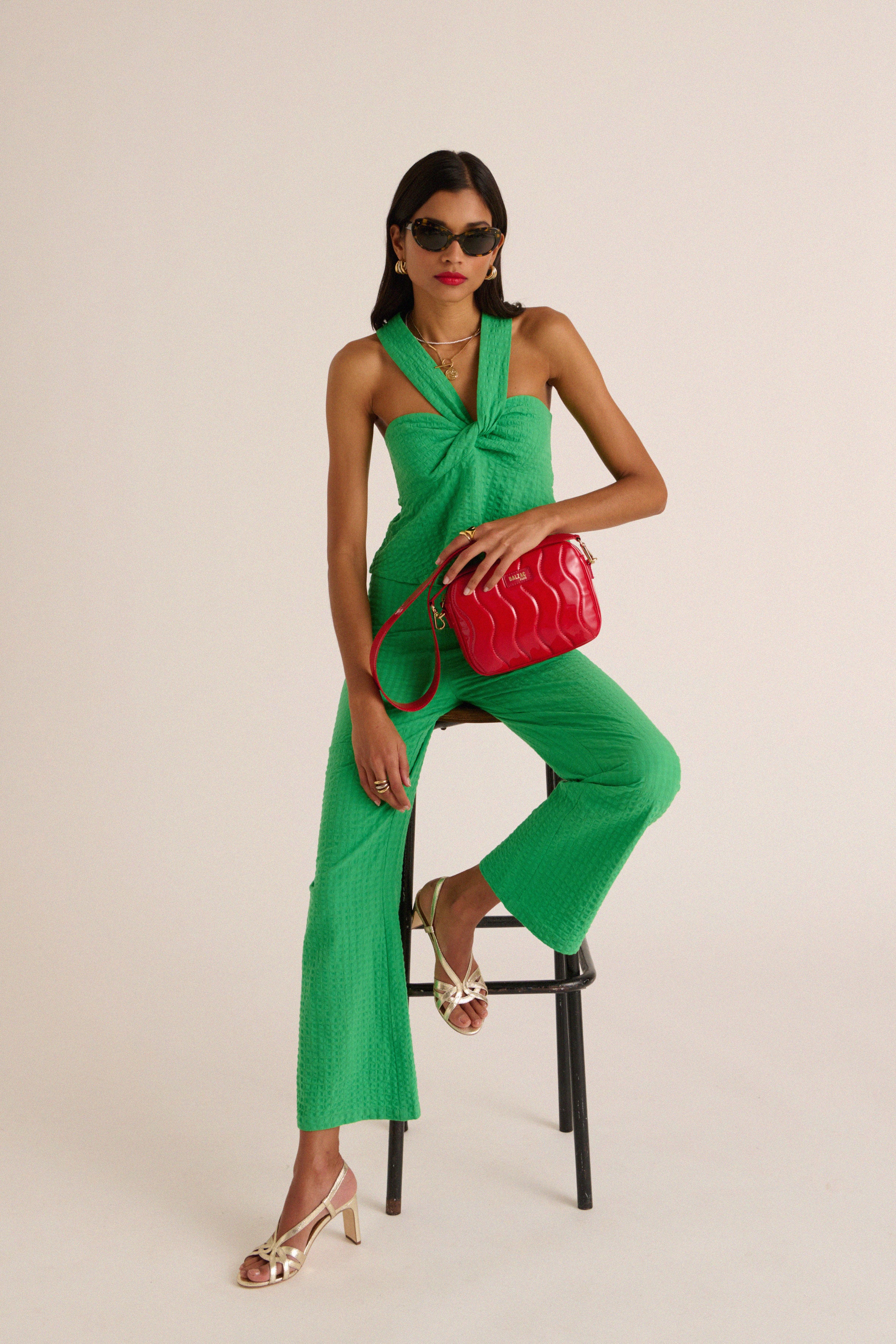 Bag César vague patent red