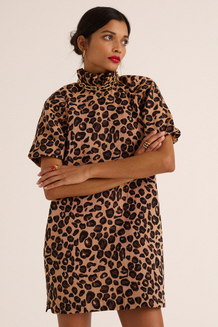 Agata leopard dress