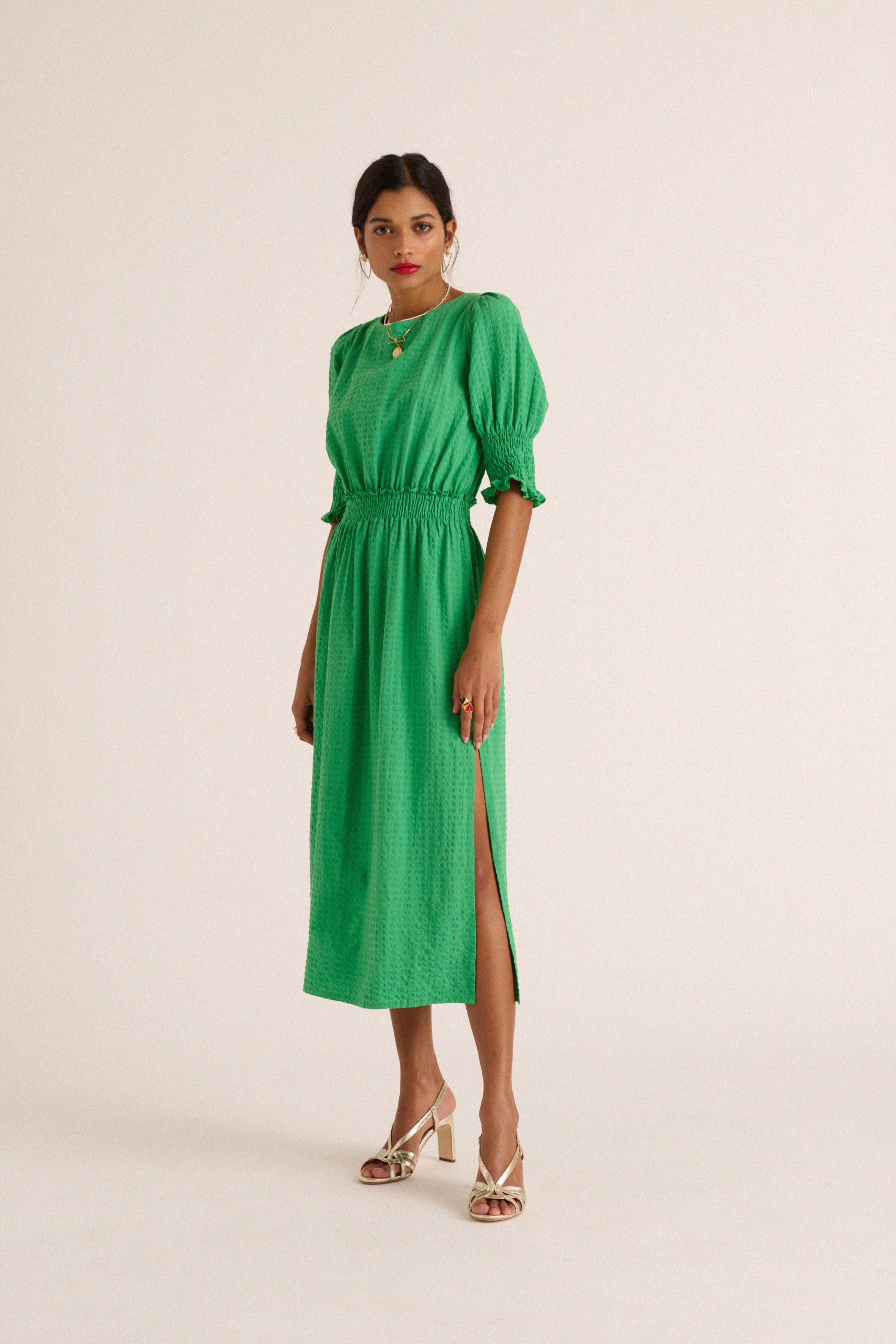 Lawn green Celeste dress Balzac Paris