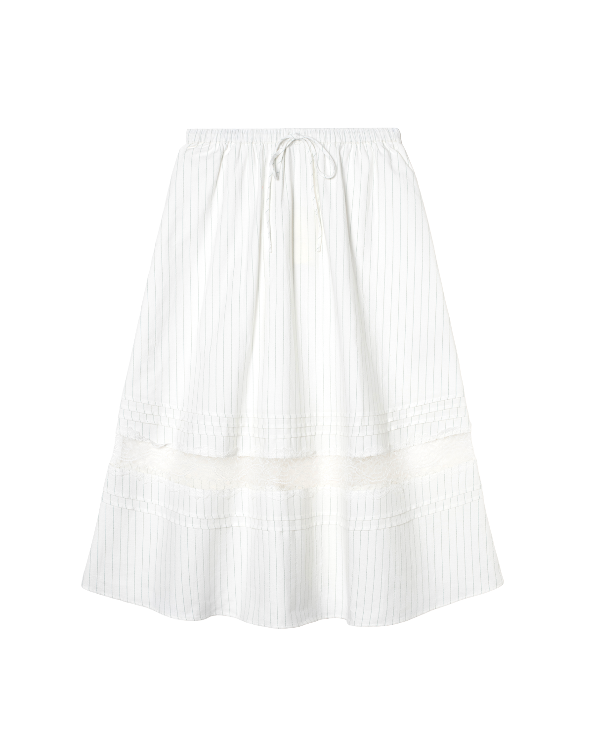 Skirt Lidia stripes green and ecru