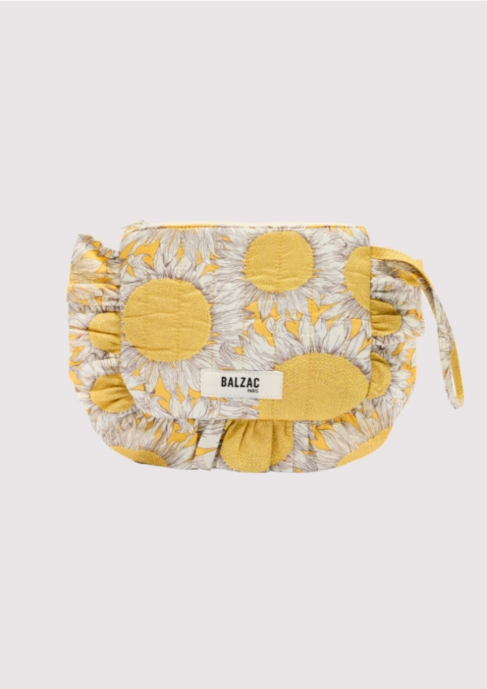 Carline pouch with yellow Liberty sunflowers print