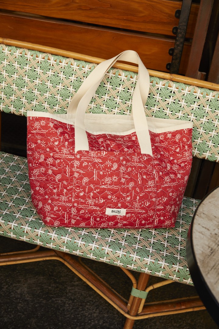 Heart quilted shopping bag