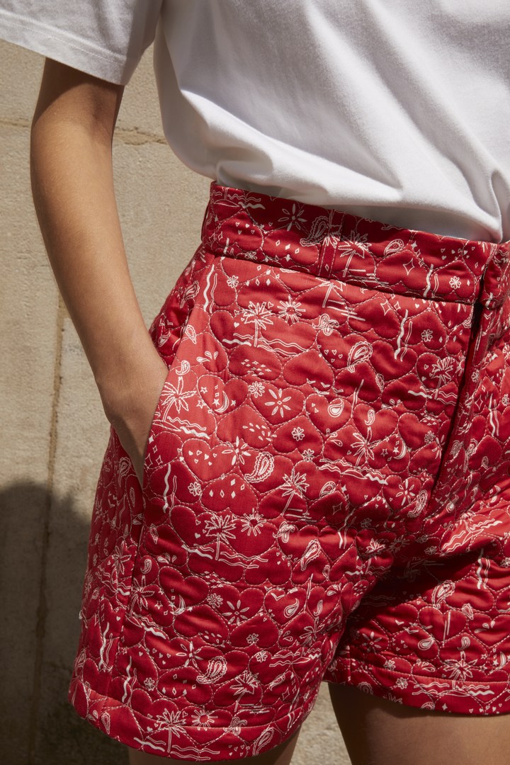 Racine shorts with summer bandana print