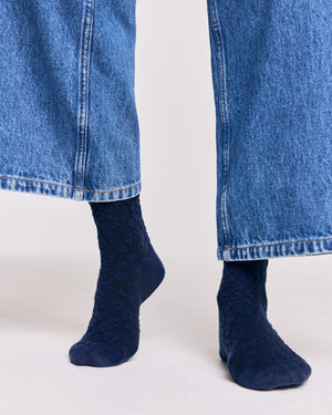 Chaussettes Anta bleu marine