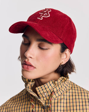 Casquette Berger velours bordeaux