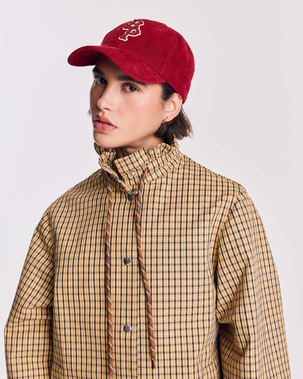 Velvet Burgundy Shepherd Cap