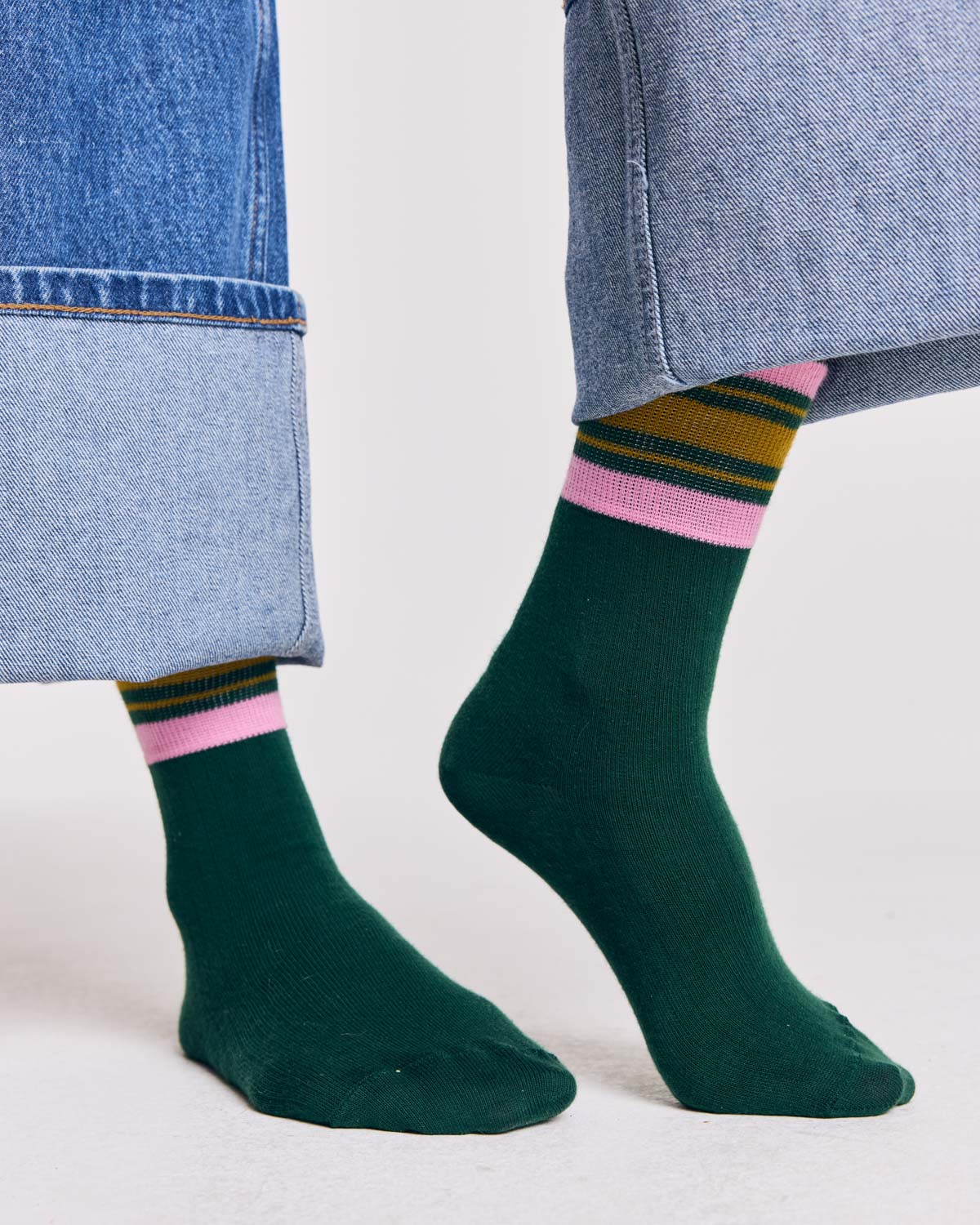 Socks Haka green and pink