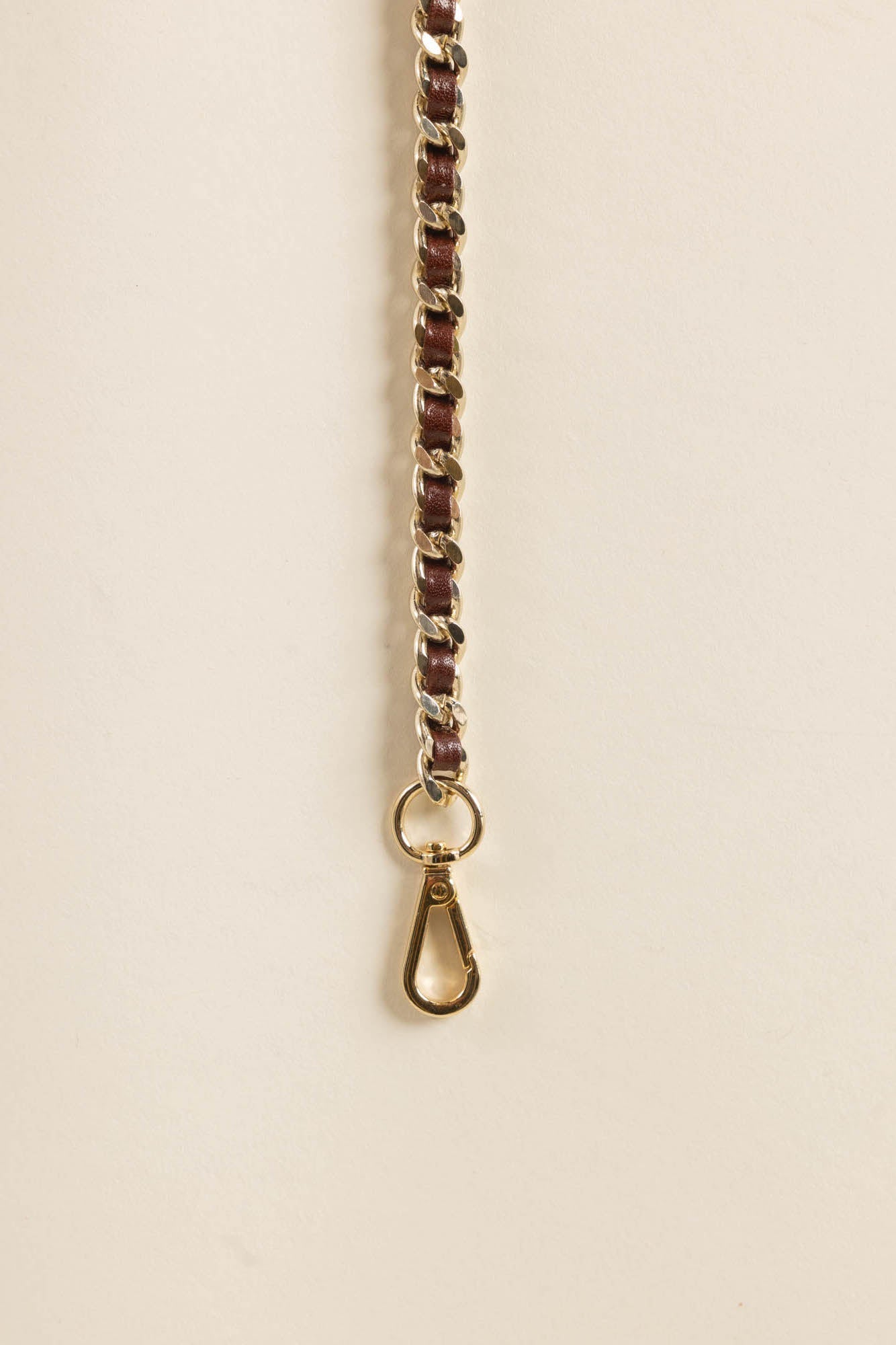 Cognac braided chain handle