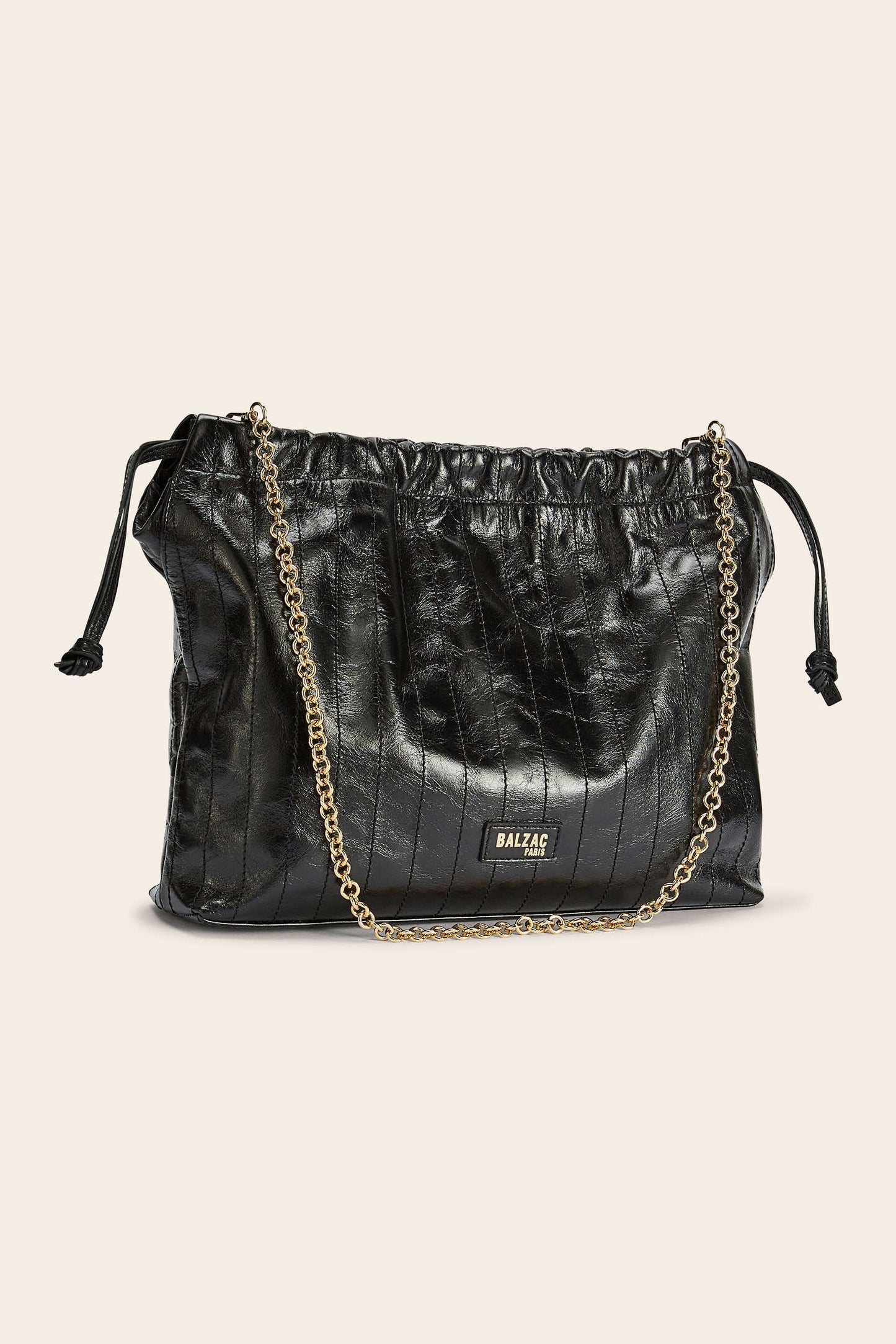 Amaïa black crumpled bag