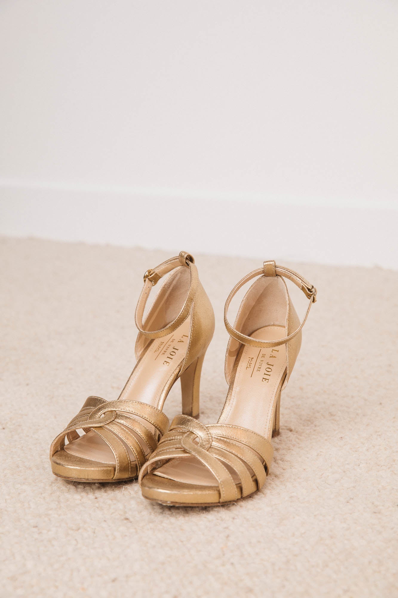 Escarpin Doré Escarpin Ouvert Mariage Escarpins Francès Dorés Cuir