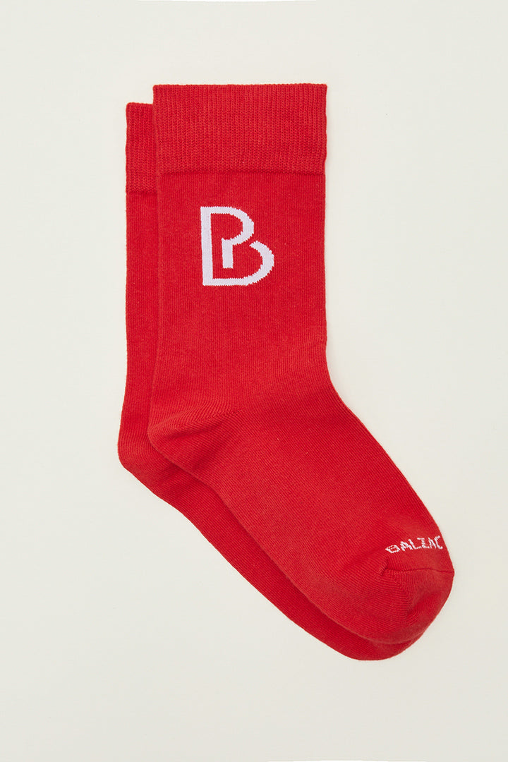 Red identity socks