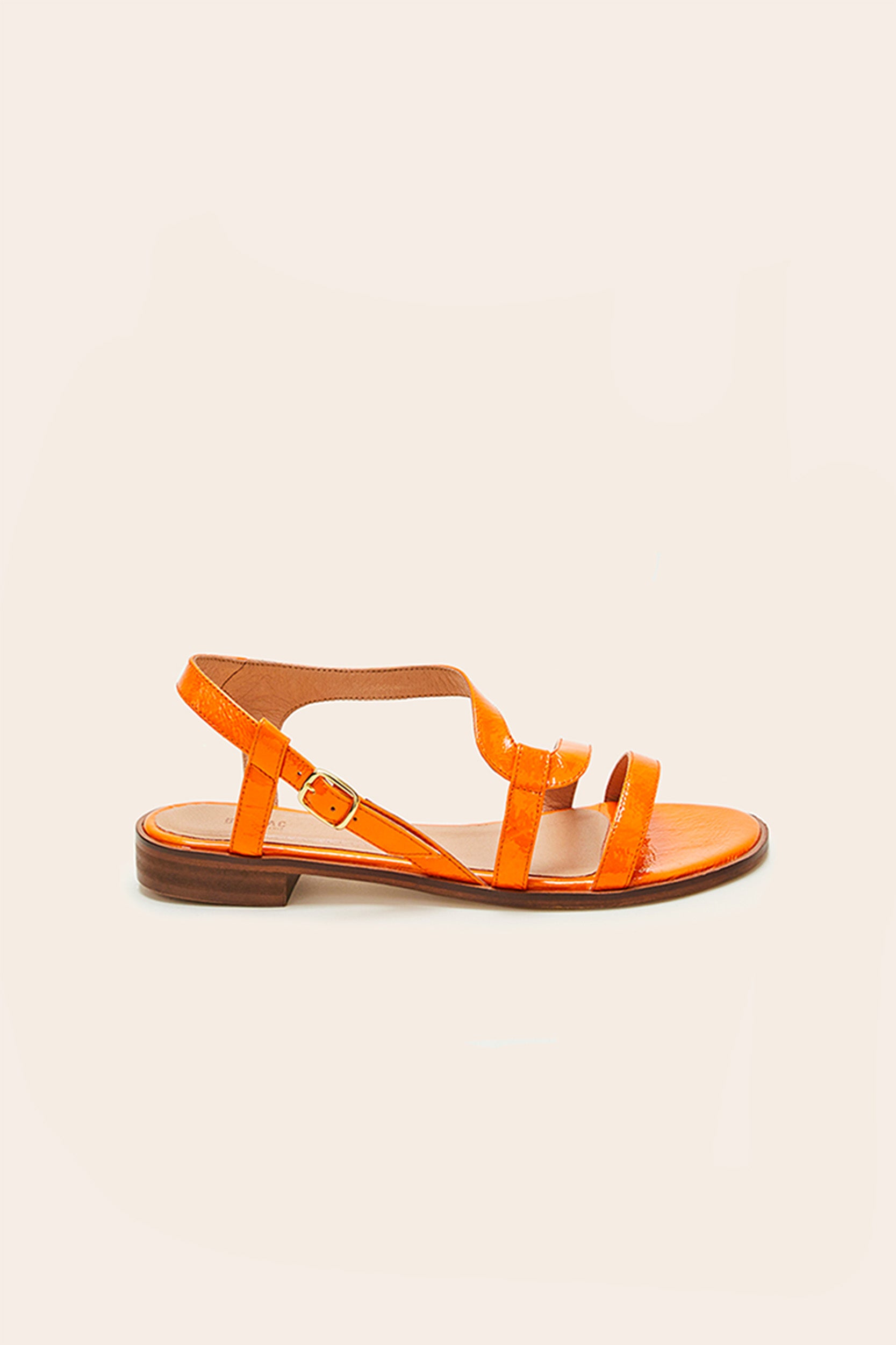 Sandals Margarita patent orange