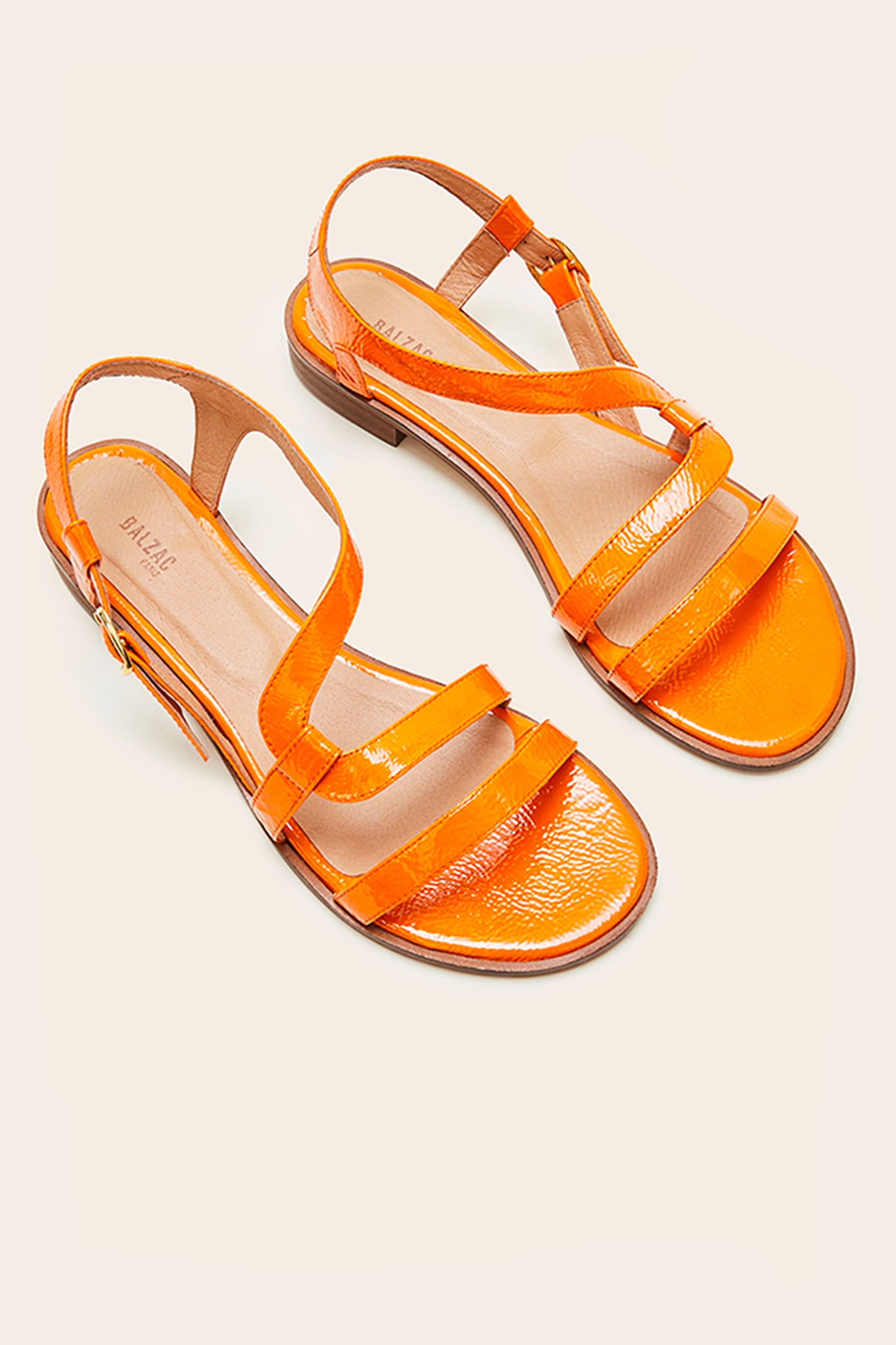 Sandals Margarita patent orange