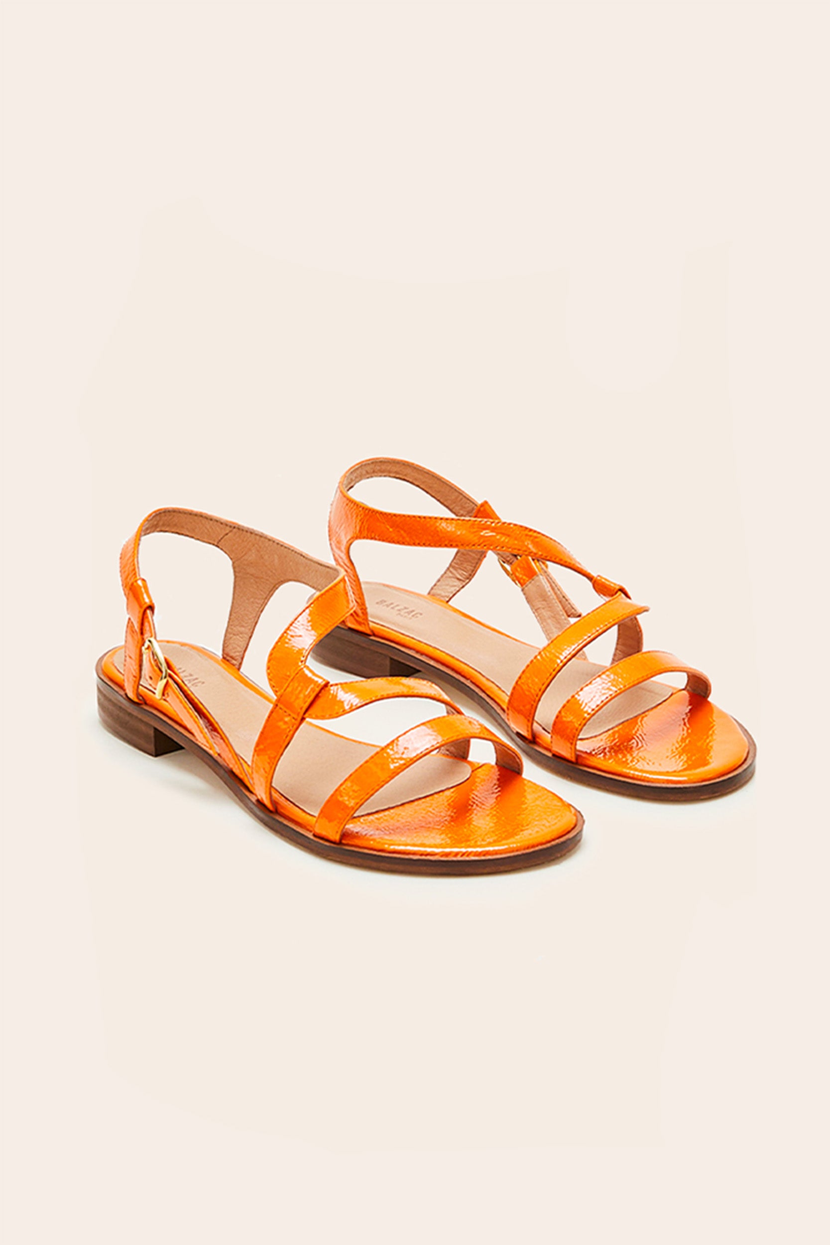 Sandals Margarita patent orange