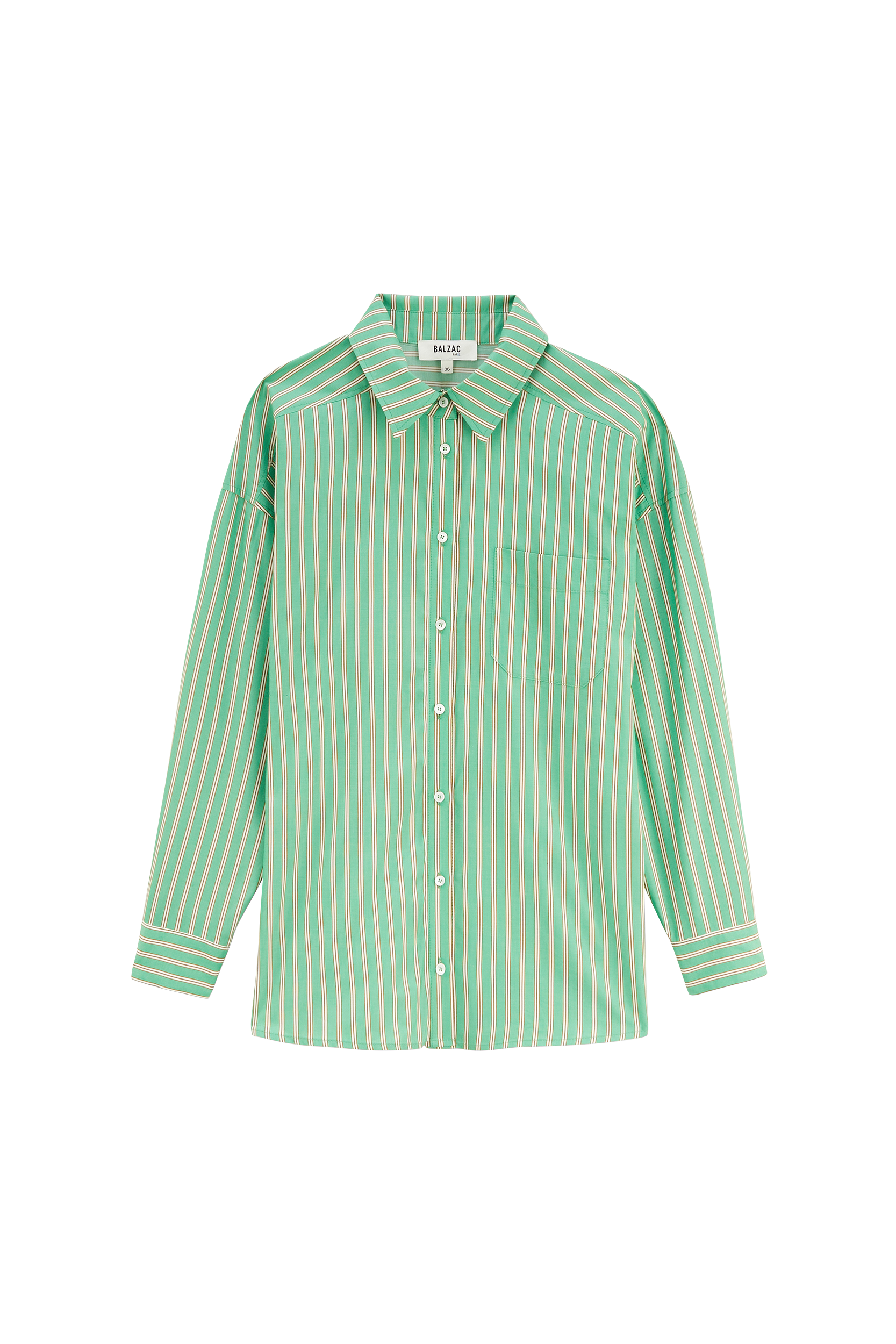 Hector green and yellow striped shirt