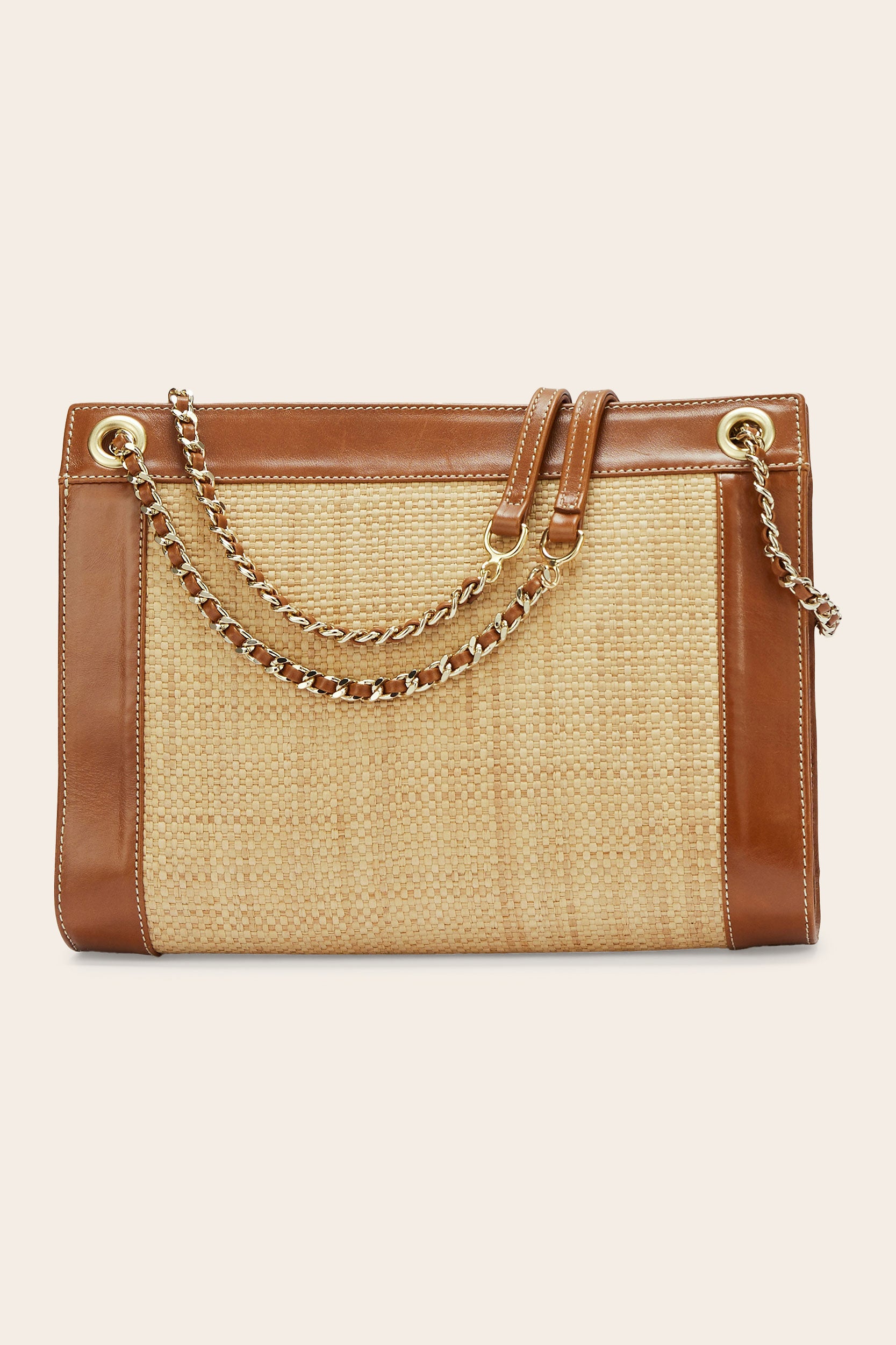 Bag Rodin raffia and camel