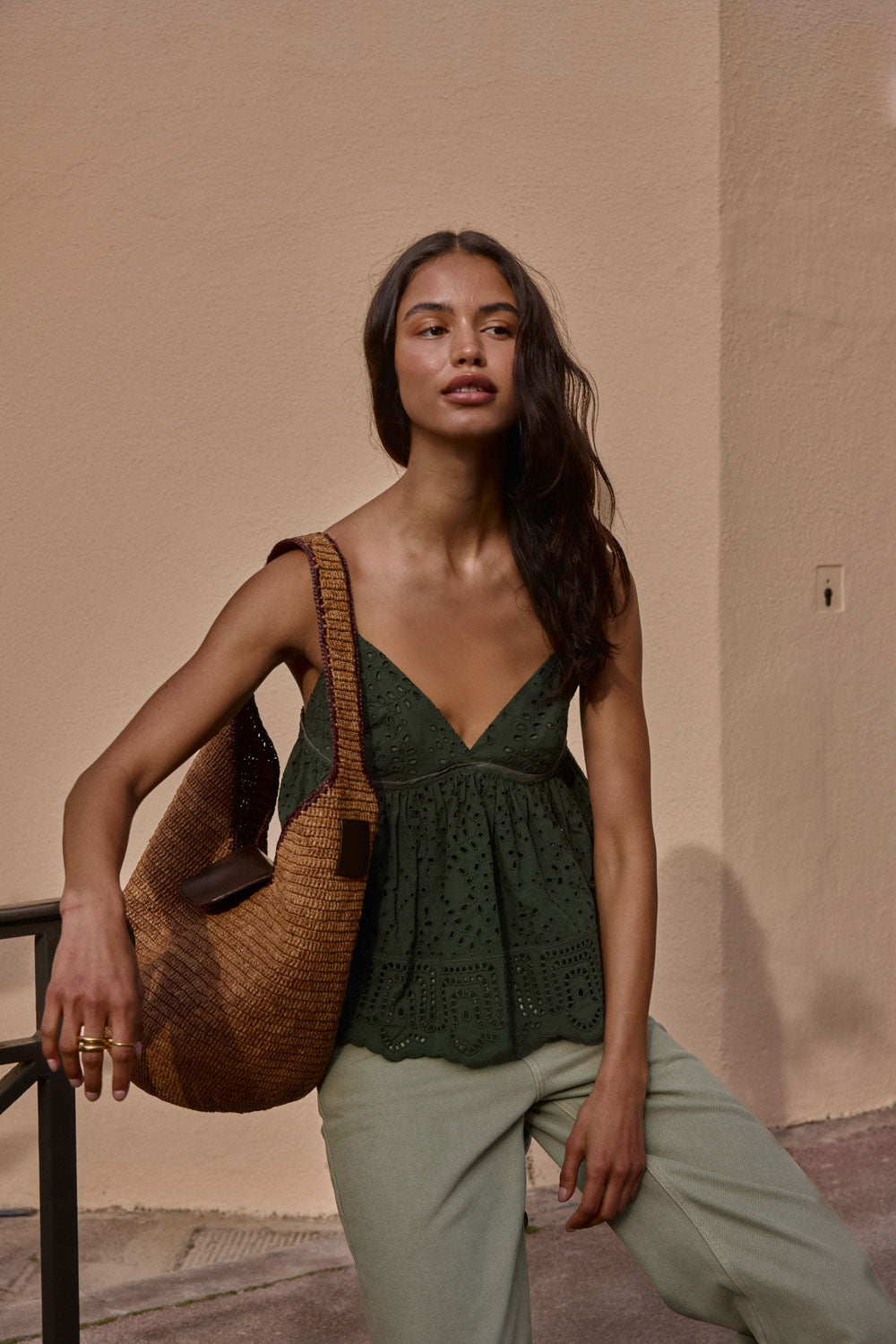 Panier Umbra raphia et chocolat