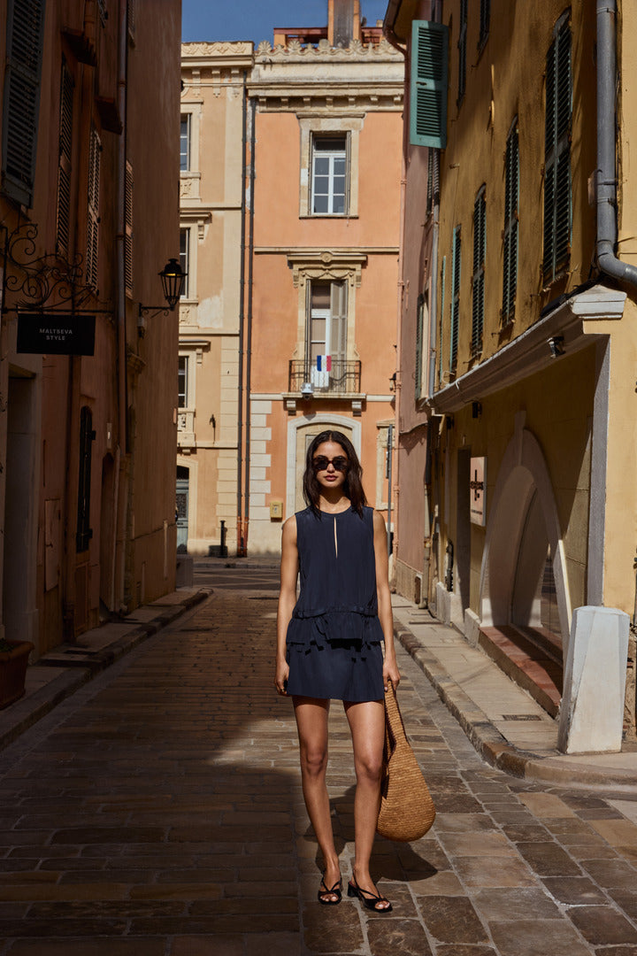 Isla navy blue skirt
