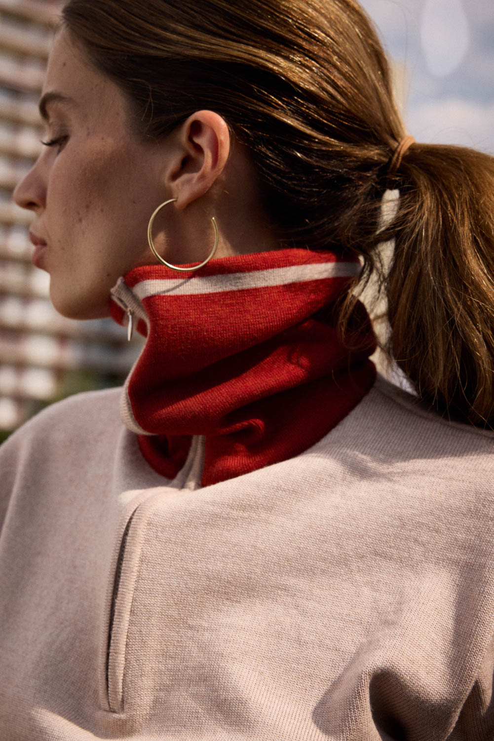 Pull Lila beige et rouille