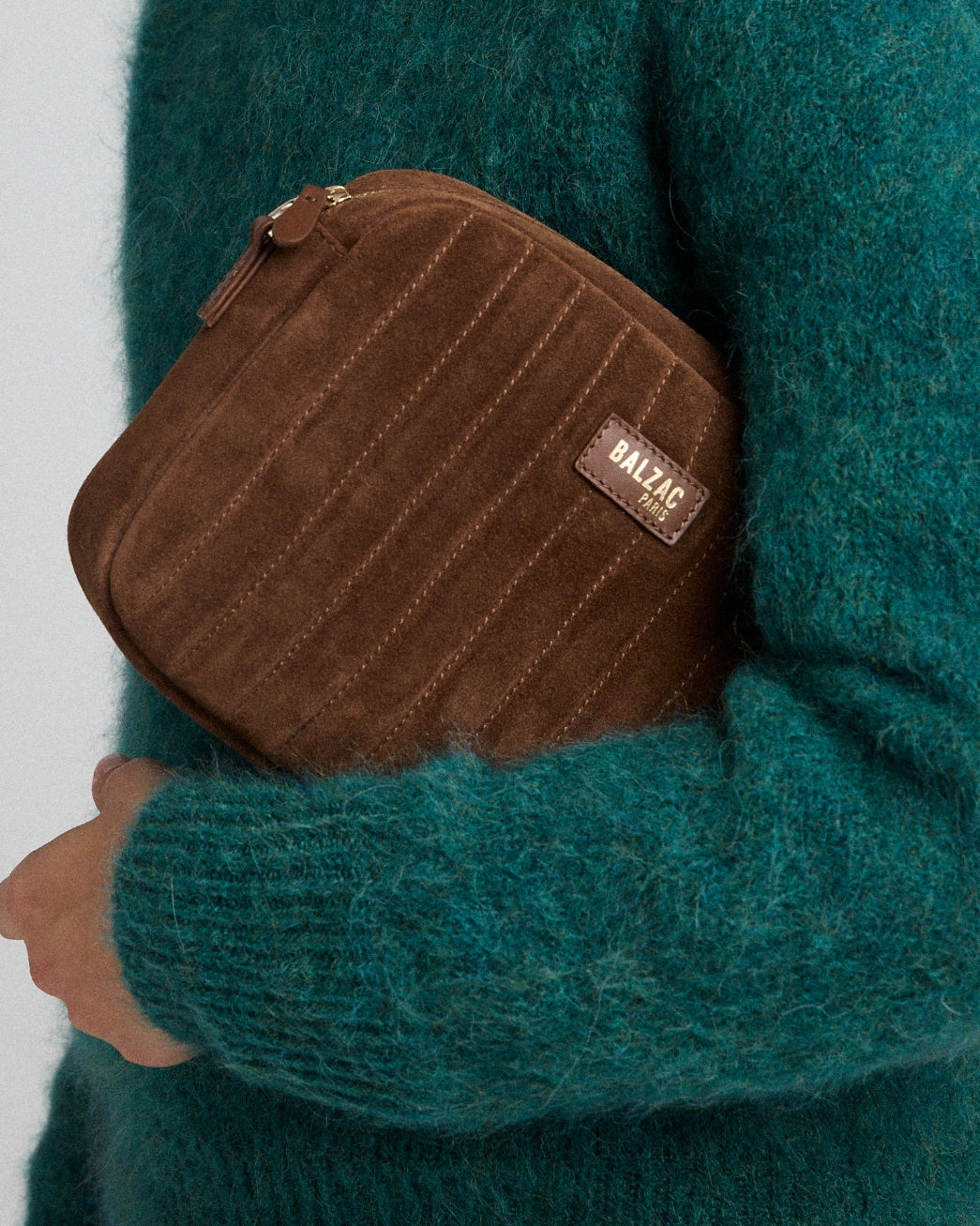 Sac César croûte de cuir chocolat