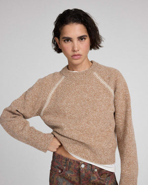 Pull Romain camel