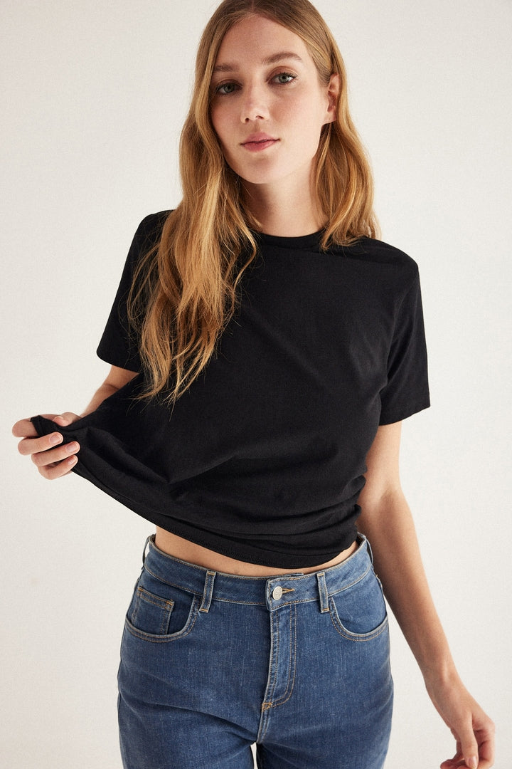 T-shirt Vintage GOTOFREE - Noir - Coton 100% - Unisexe - Taille Regular - Neuf Avec étiquettes