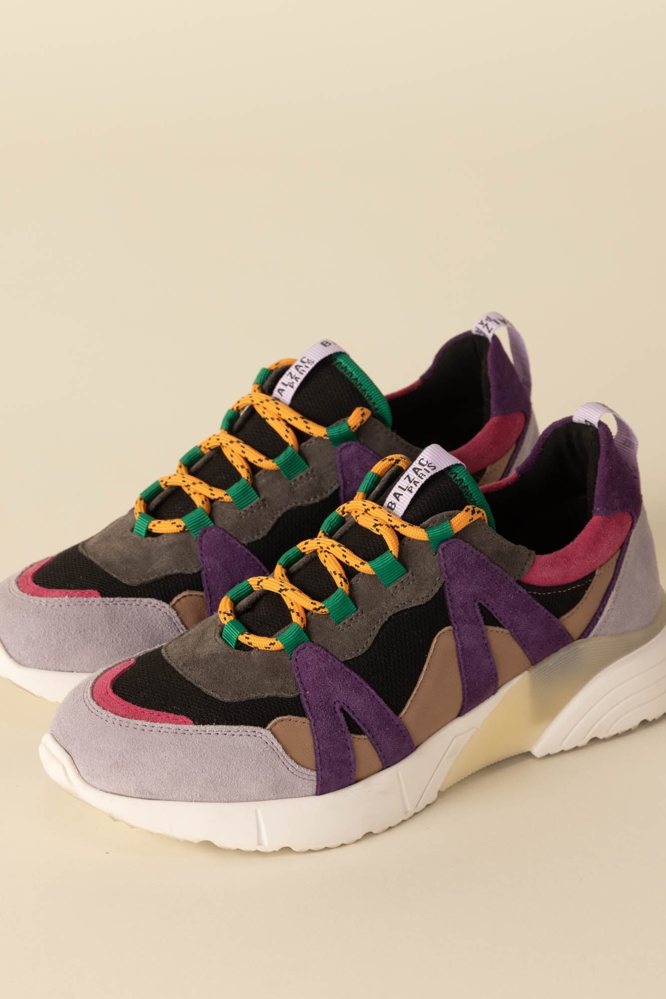 Purple and green Astor sneakers