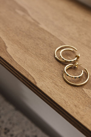 Boucles d'oreilles Sirène doré multicolore