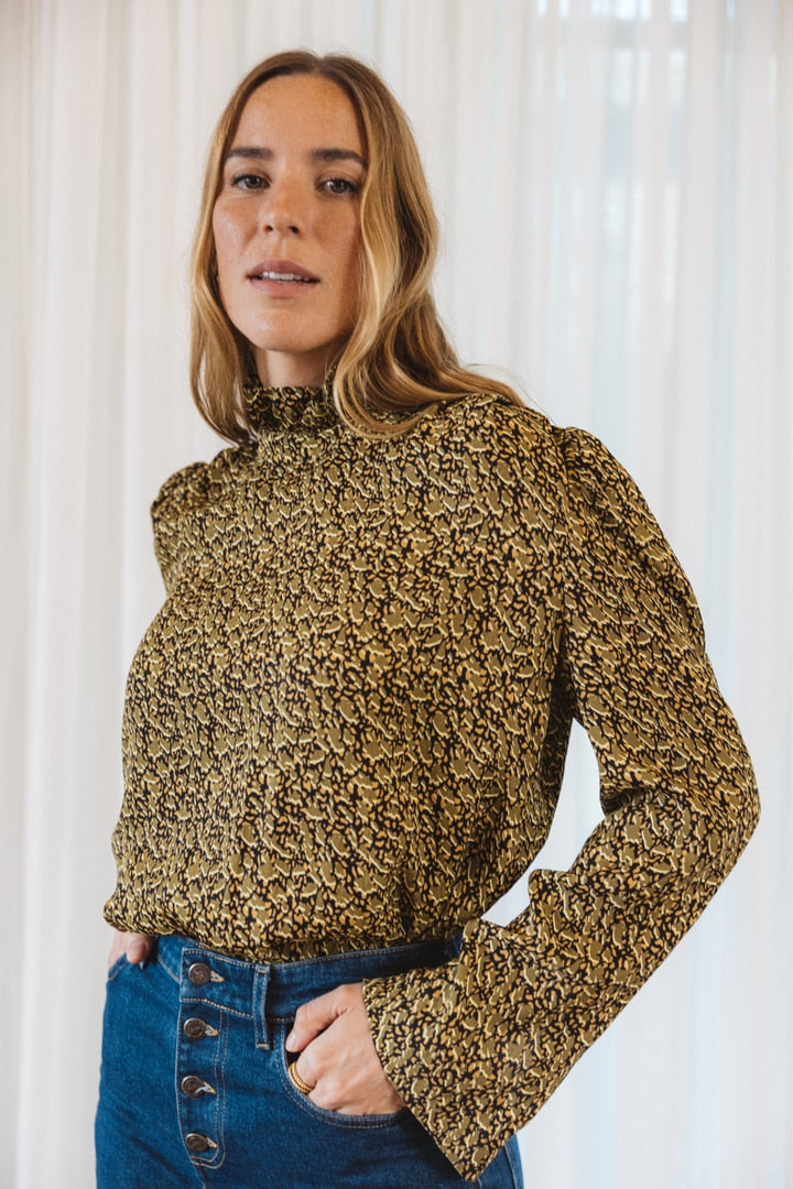 Givre neo leopard print blouse