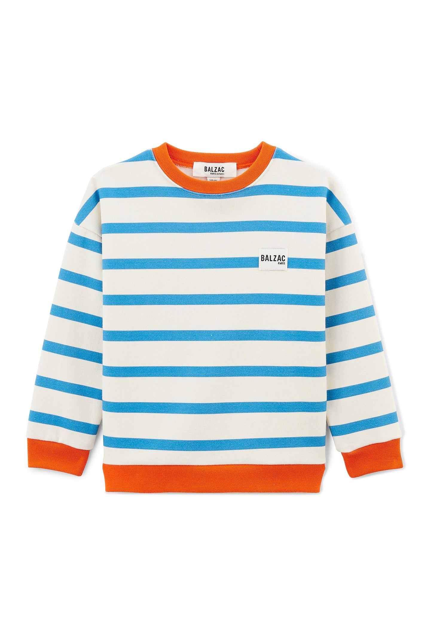 Orange and white striped Drache sweatshirt