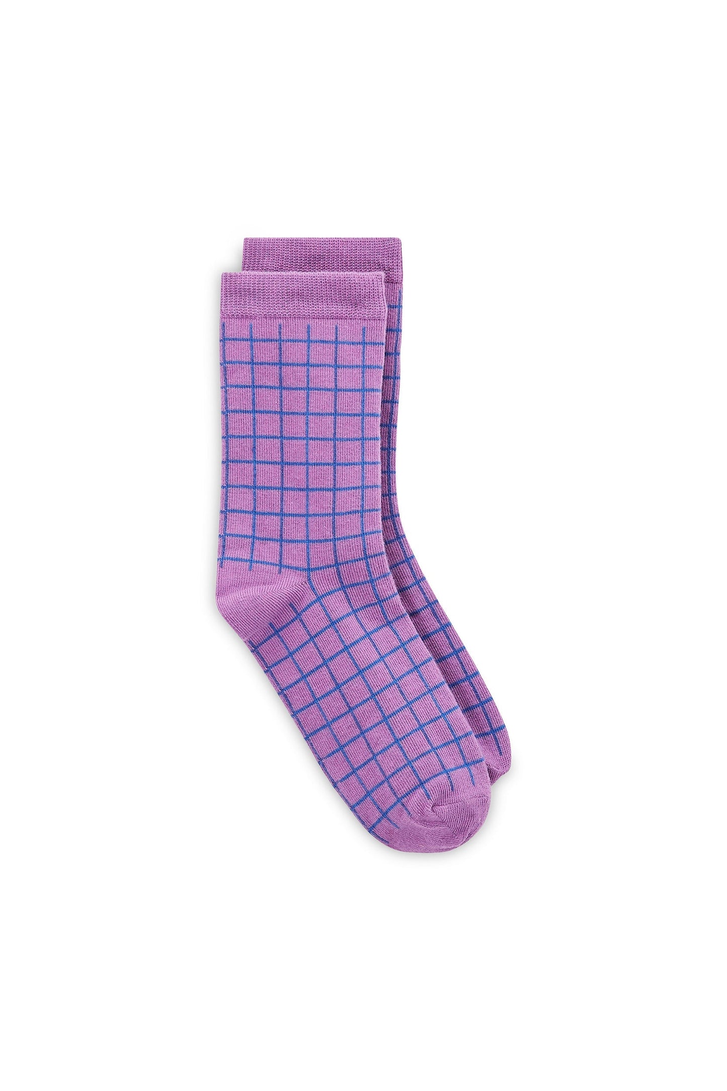 Purple check fried sock