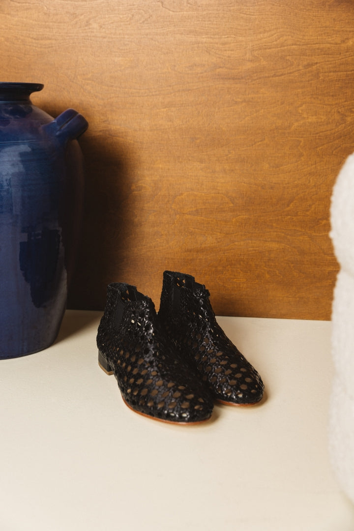black baby jane ankle boots