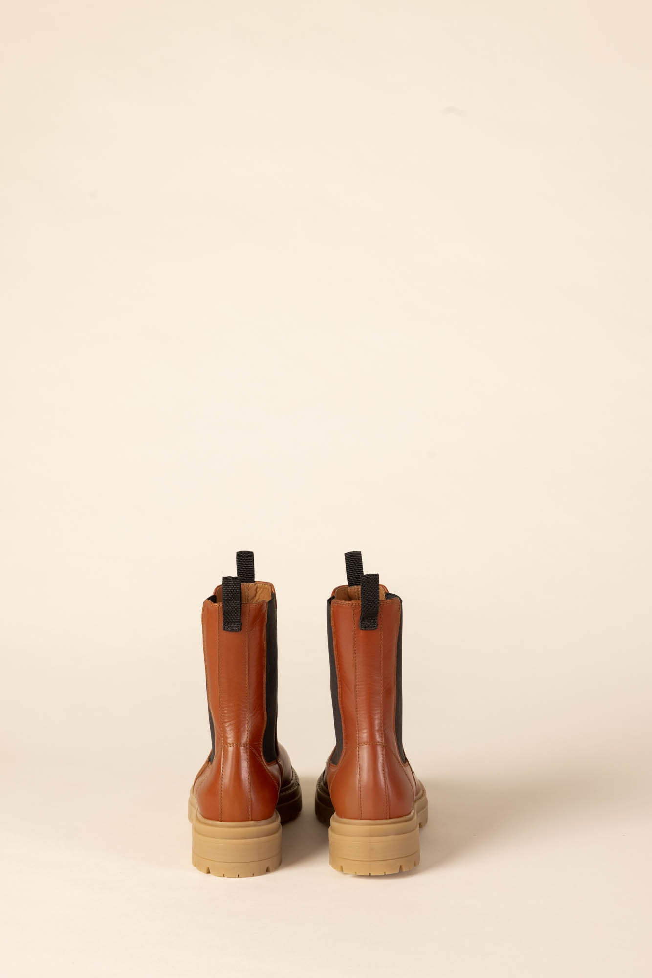 cognac fleuron ankle boots