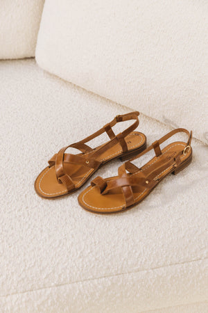Camel heather sandals