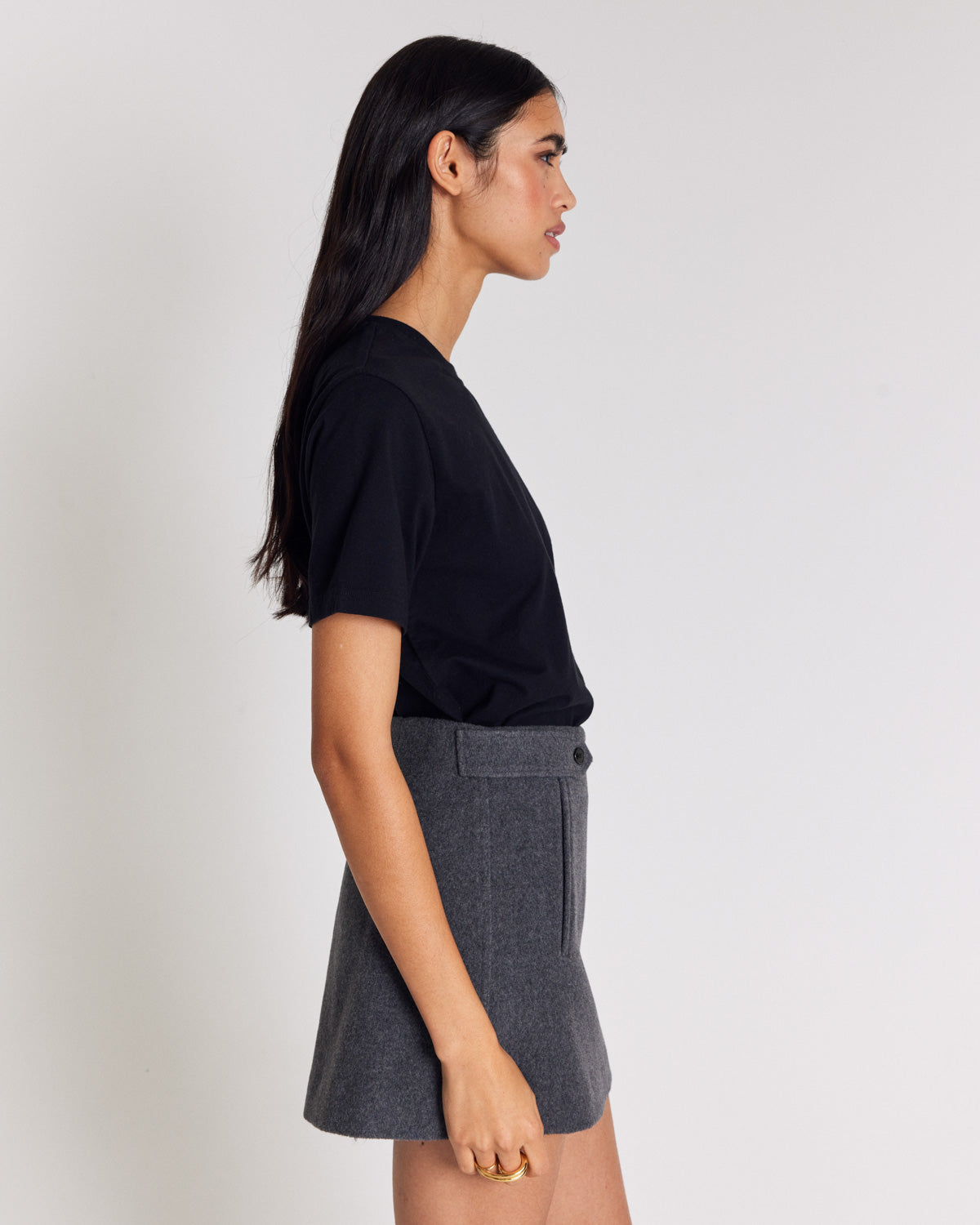 Bree embroidered black t-shirt
