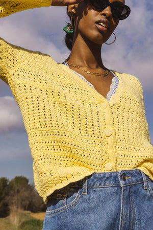 Yellow Izia cardigan