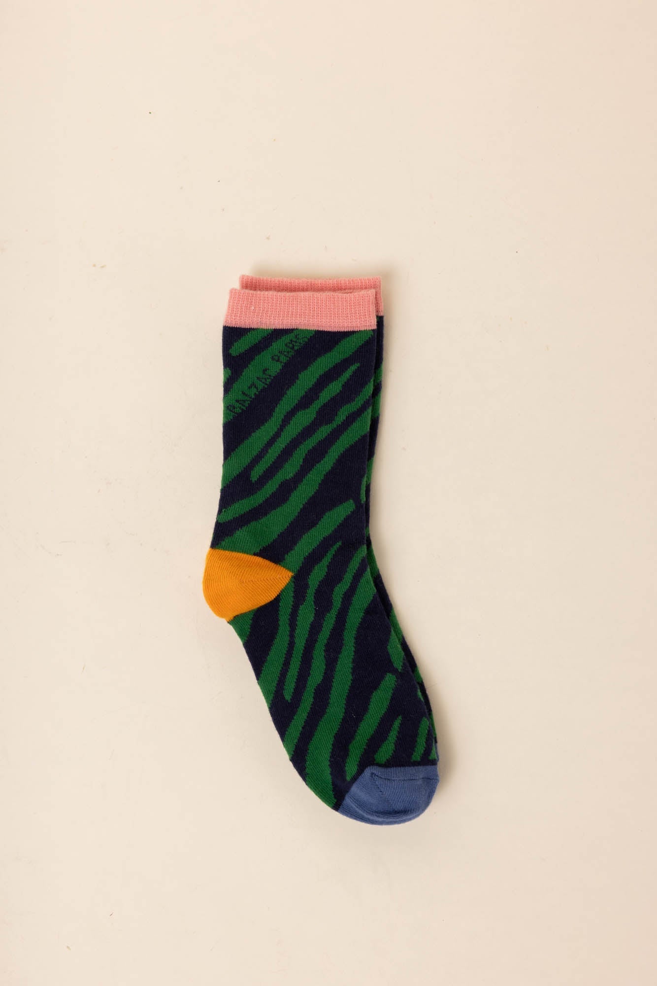 Green and navy maple socks