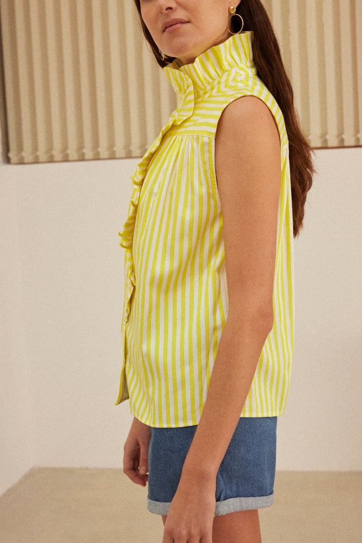 Yellow striped Aloe shirt