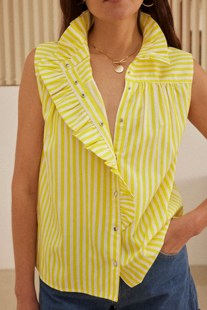 Yellow striped Aloe shirt