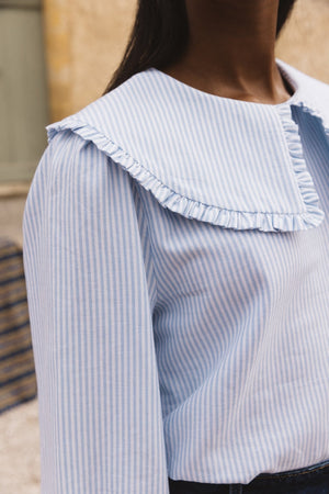 Blouse Cezembre rayures bleues et blanches