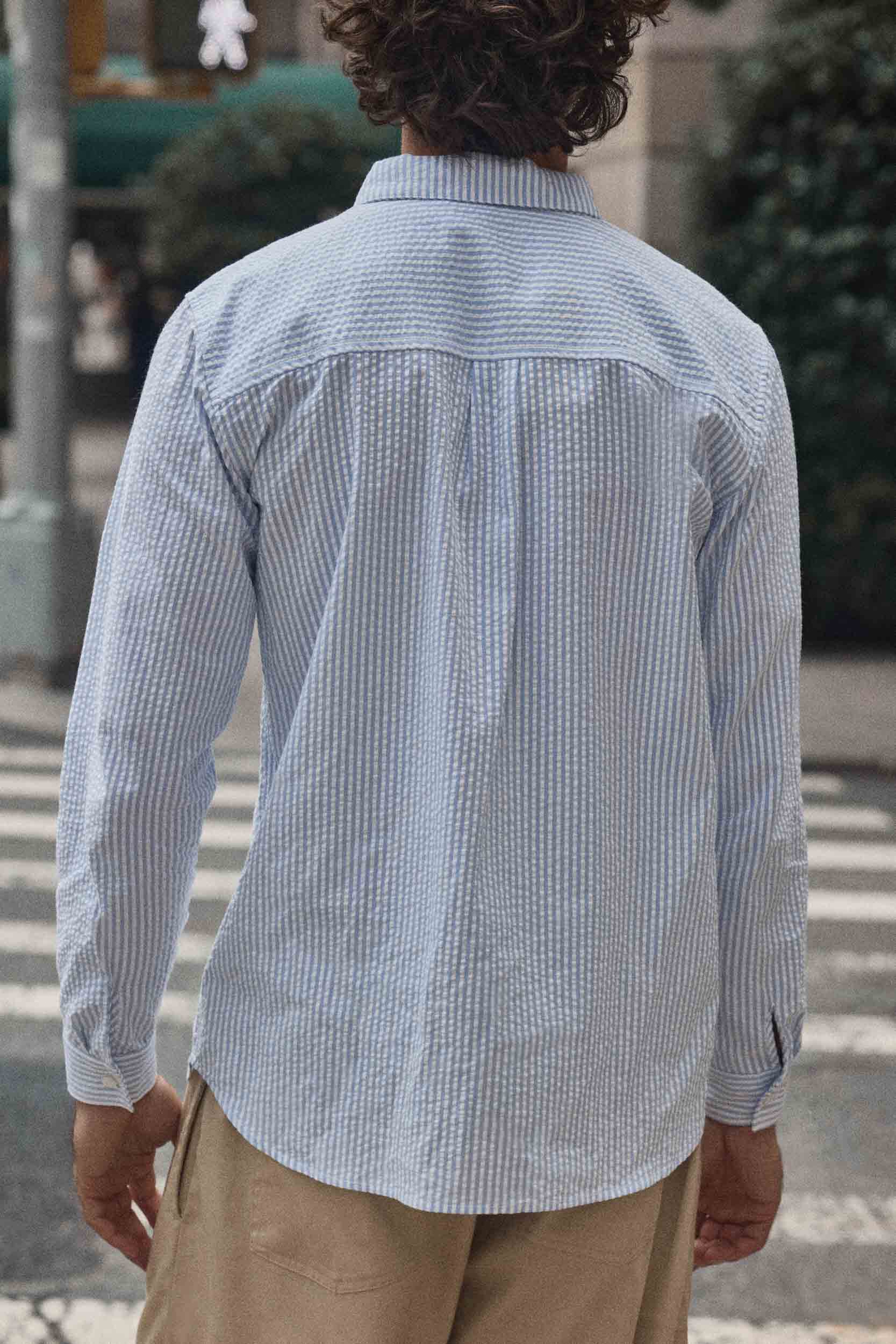 Shirt Paradis stripes bleues and blanches