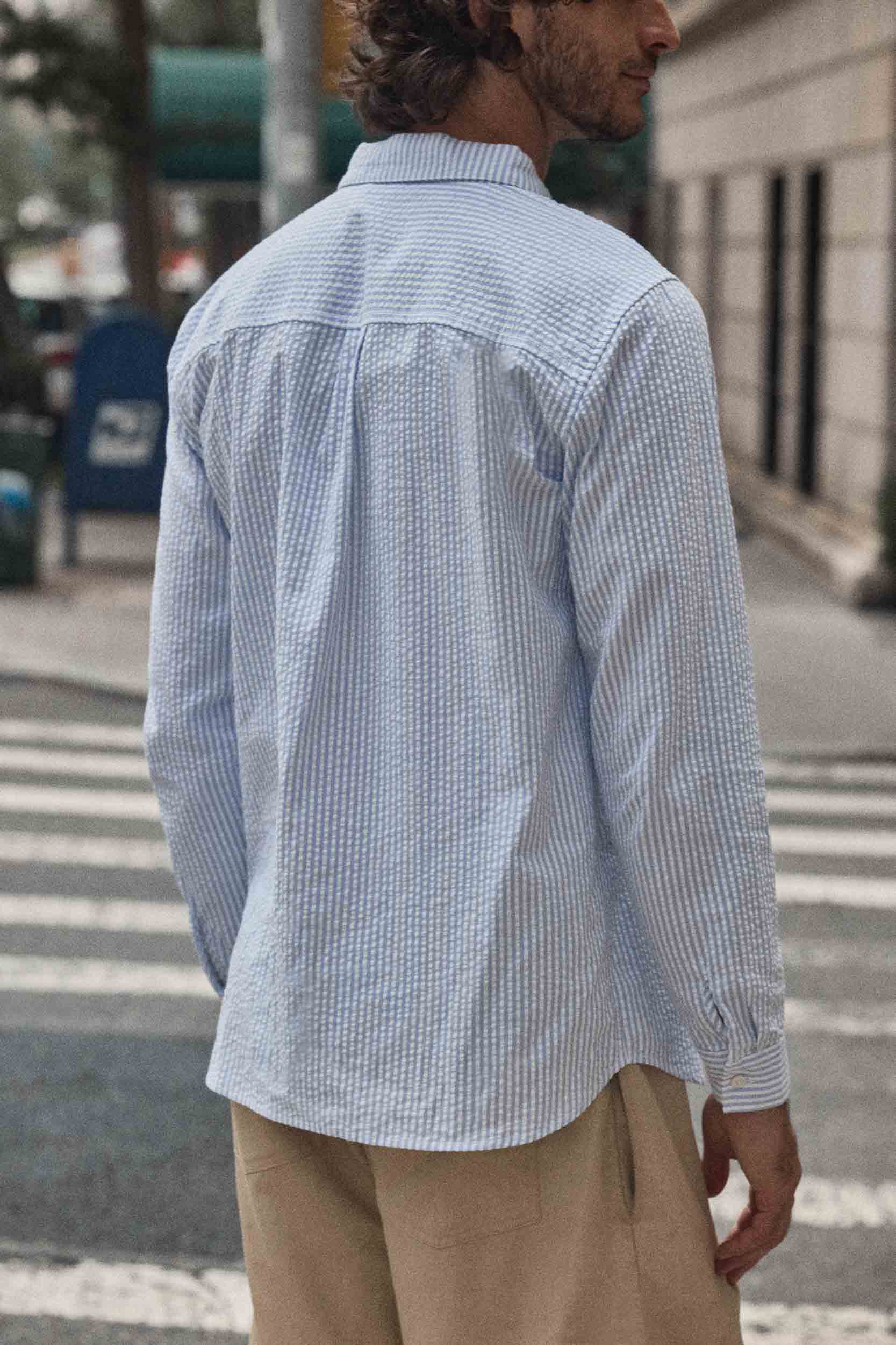 Shirt Paradis stripes bleues and blanches