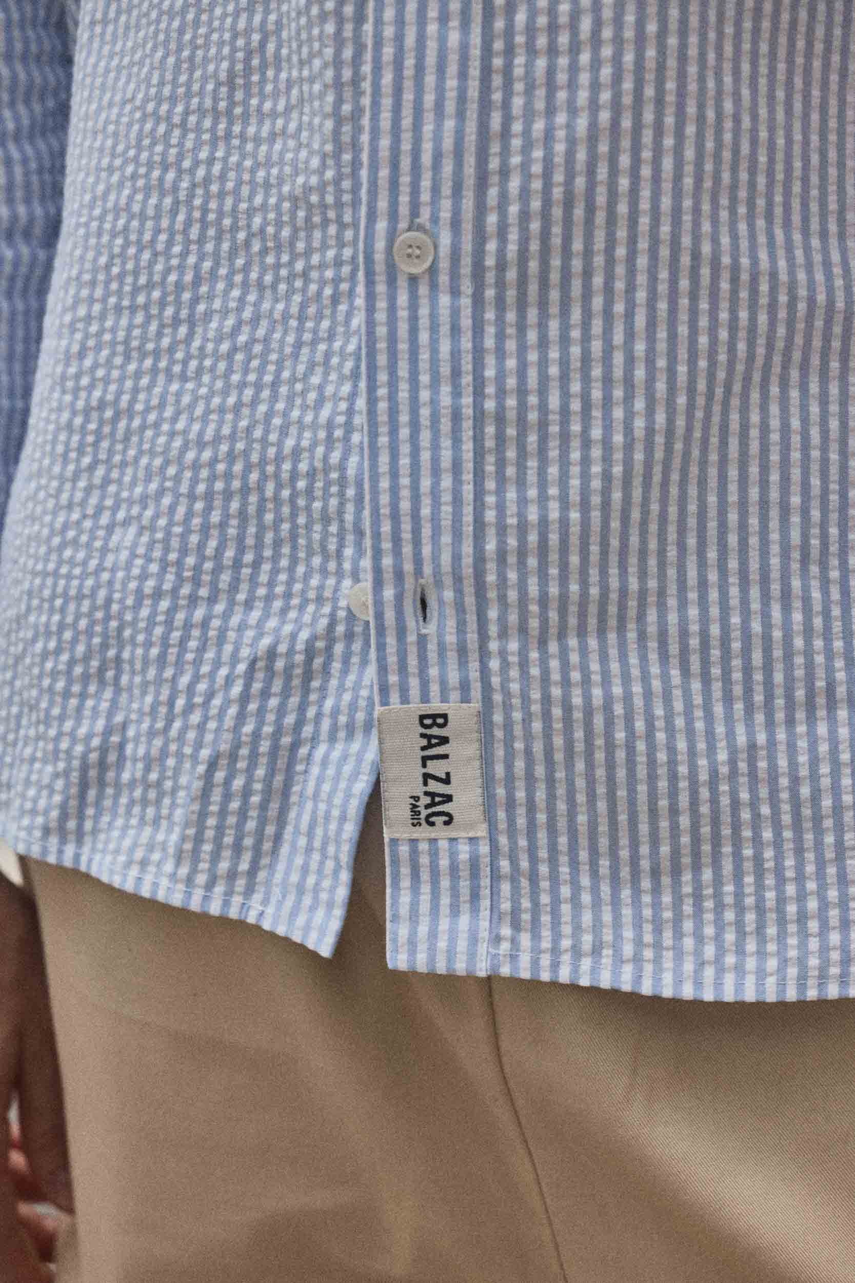 Shirt Paradis stripes bleues and blanches
