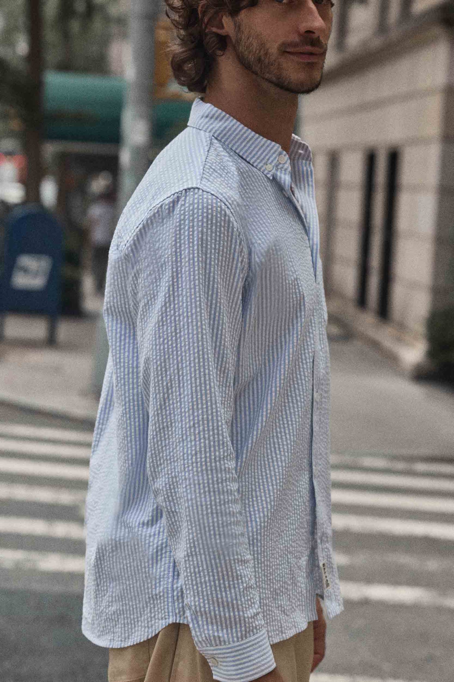 Paradis shirt with blue and white stripes