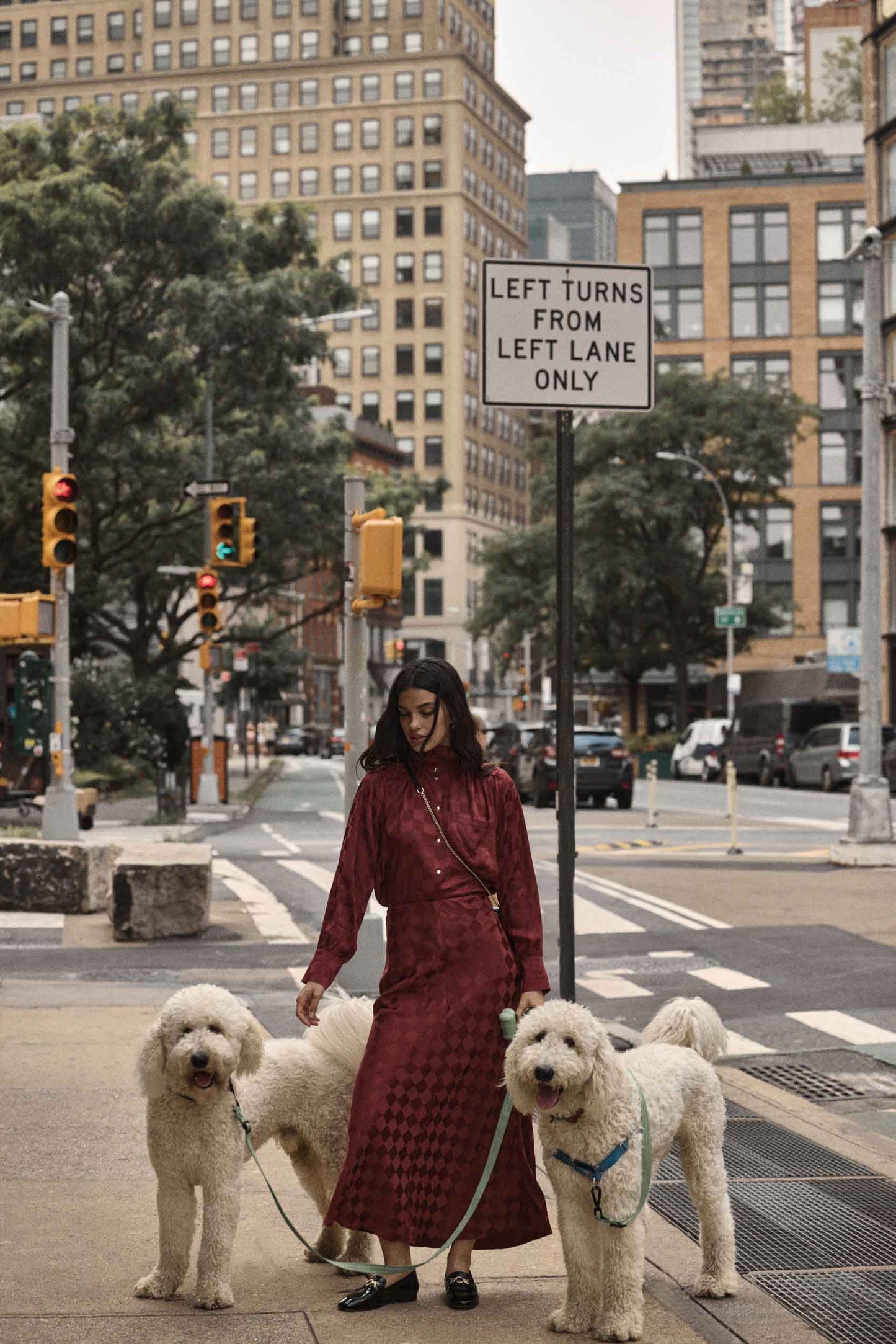 Ashley burgundy checkerboard skirt