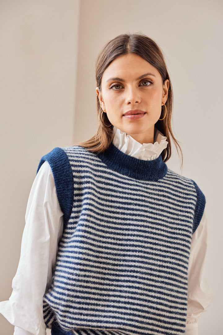 Pull Rayé Bleu Et Blanc J.Crew - Taille S Femme, Laine, Neuf Avec étiquettes