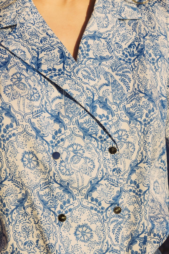 Volute shirt with toile de jouy print
