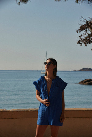 Combinaison Bornéo vichy bleu