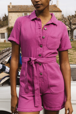 Combinaison Floralie violet