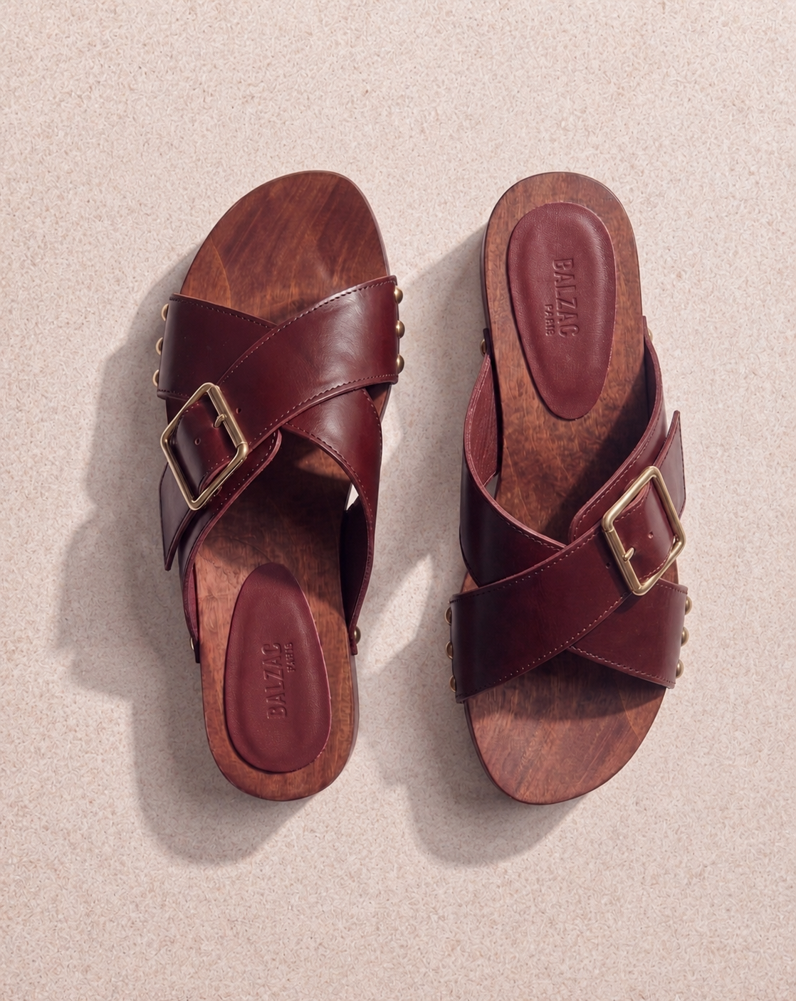 Burgundy Janis clogs